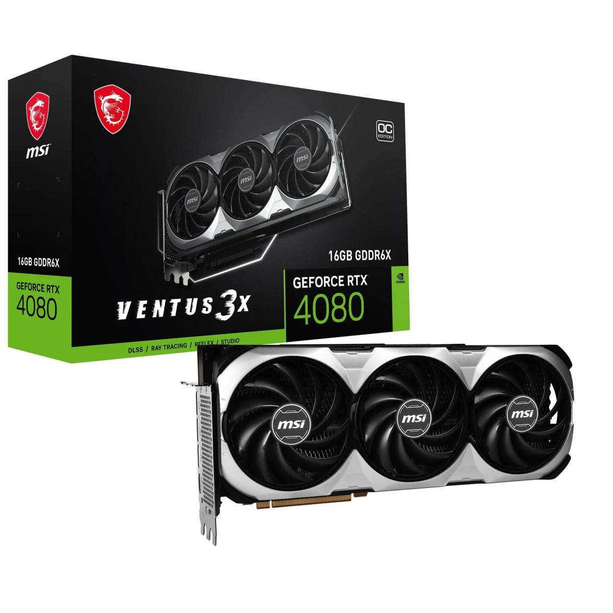 MSI GeForce RTX 4080 VENTUS 3X OC 16GB GDDR6X - Graphics Card MSI GeForce RTX 4080 VENTUS 3X OC 16GB GDDR6X - Graphics Card